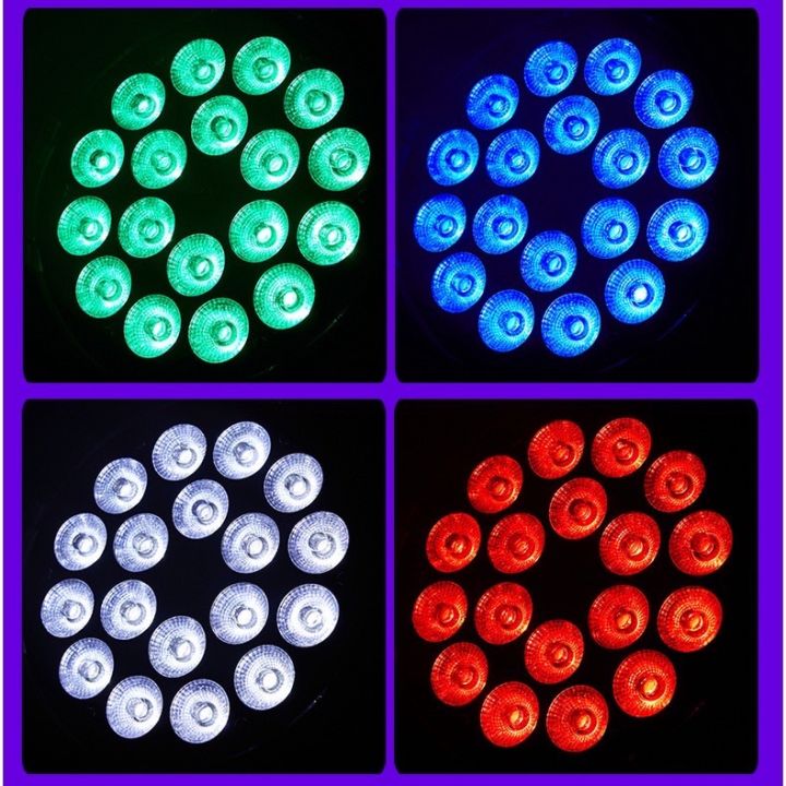 ไฟพาร์led-par-led-18led-colorful-par-light-ไฟพาร์-กระพริบตามจังหวะ-disco-light-18-rgb-ไฟเทค-ไฟหลากสี-ไฟงานเลี้ยง