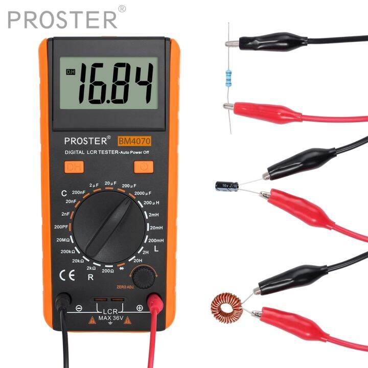 Proster Digital Multimeter LCR Meter Tester Tool Kit for Inductance Capacitance Resistance LCD