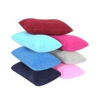 Travel Bed Square Flocking Cushion Inflatable Air Pillow Hiking Camping Rest