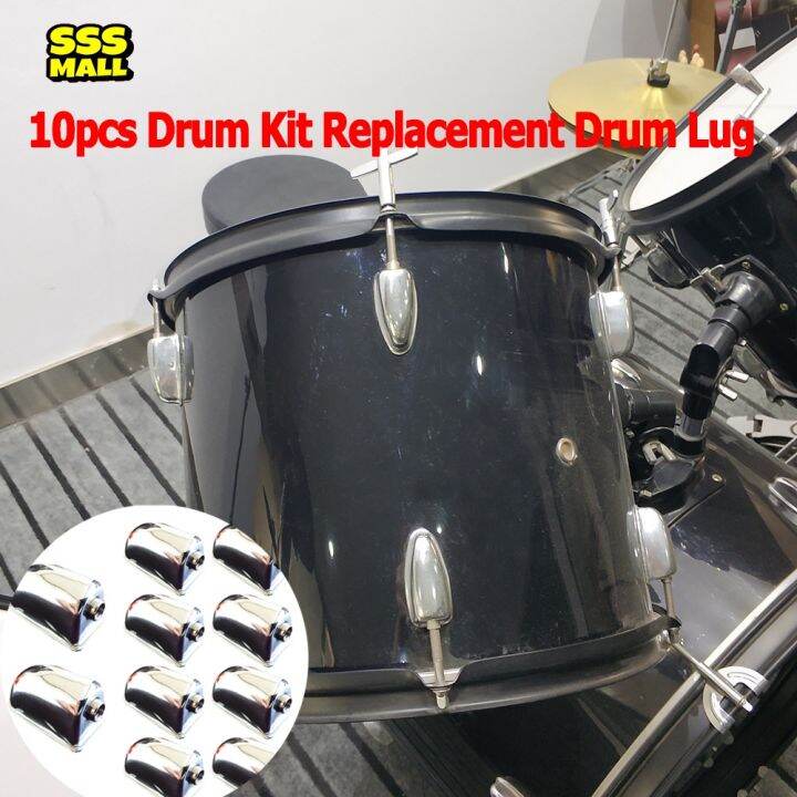 10pcs Iron Replacement Drum Lug Replacement End Tom Drum Mount Lugs for