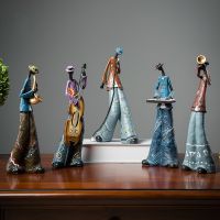 Creative Rock Band Music Art Character Model Statue Creative Living Room Decoration Wine Cabinet Decoration Resin Craft Supplies