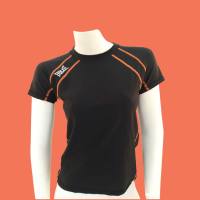 EVERLAST เสื้อออกกำลังกาย กระชับกล้ามเนื้อ แขนสั้น สำหรับผู้หญิง WOMEN COMPRESSION TEE BLACK/ORANGE ไซส์ M