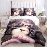 【jw】♟☈  Kamado Set Anime Demon Slayer Impresso Duvet Covers Fronhas Consolador Roupa de cama