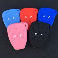 wenminr Silicone car key cover case set protect shell for JEEP Commander Grand Cherokee Liberty Wrangler Compass Patriot 2 button key