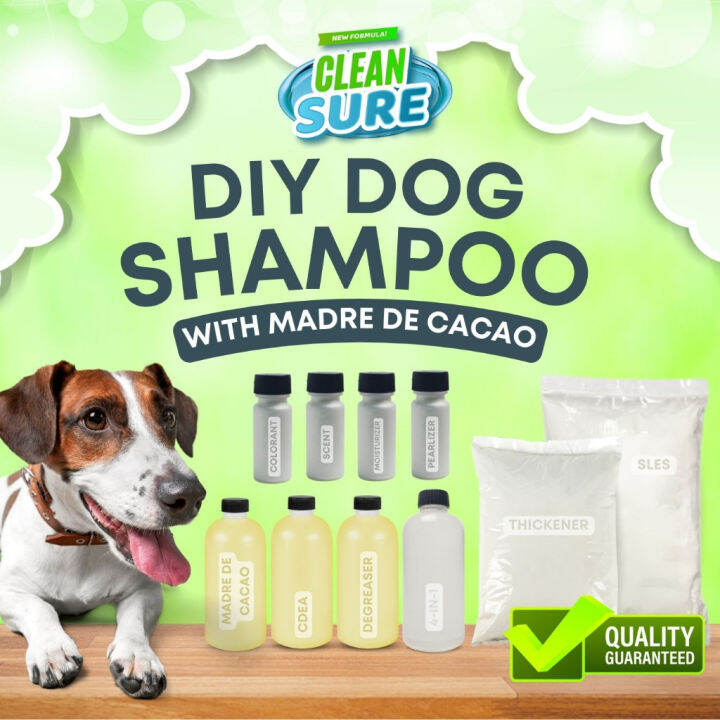 CleanSure Premium DIY Dog Shampoo Kit 17 Liters Yield with Complete Raw