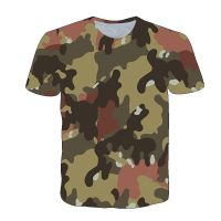 2021 Fashion 3D Print Camouflage T-shirt Summer Casual Gym Short Sleeve T Shirt New Cool Style Soldier Round Neck t-shirt Tops