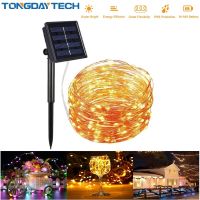 TONGDAYTECH 100/200 led Solar Lamps LEDs Solar String Lights Fairy Holiday Christmas Party Garland Solar Garden Waterproof Light