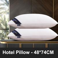 ✜ Sleeping Pillows for Bedroom Couple White Pillows Adult Neck Pillow Cervical Pillow 48X74CM Cotton Down Pillow Inner 1PC