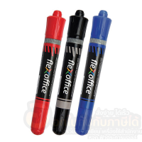 ปากกาเคมี Flexoffice ปากกา 2 หัว ลบไม่ออก Permanent Marker หัว 0.8-6.0mm รุ่น FO-PM05 หมึกสีน้ำเงิน/แดง/ดำ กลิ่นไม่ฉุน จำนวน 1ด้าม พร้อมส่ง