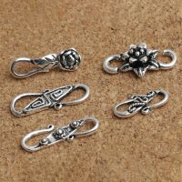 S925 Sterling Jewelry Vintage Thai Silver Diy Bracelet Accessories Wholesale Crystal Line Chain Variety Of Rose Clasp Hook Clas