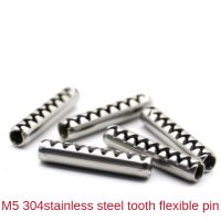 10PCS (M5) 304 stainless steel toothed elastic pin with tooth spring pin elastic cylindrical pin