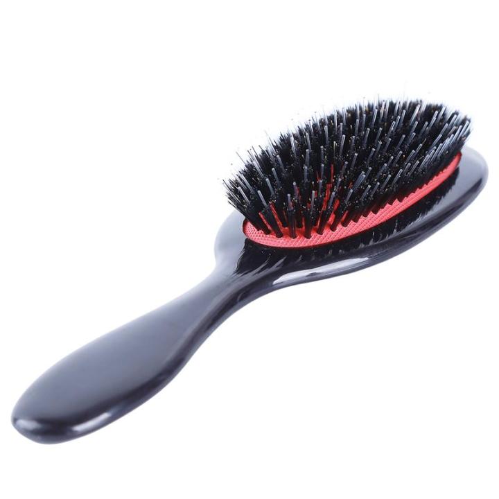 1PC Oval Boar Bristle & Nylon Hair Comb Mini Anti-static Hair Scalp Massage Comb  Hairbrush Salon Hair Brush Styling Tool 