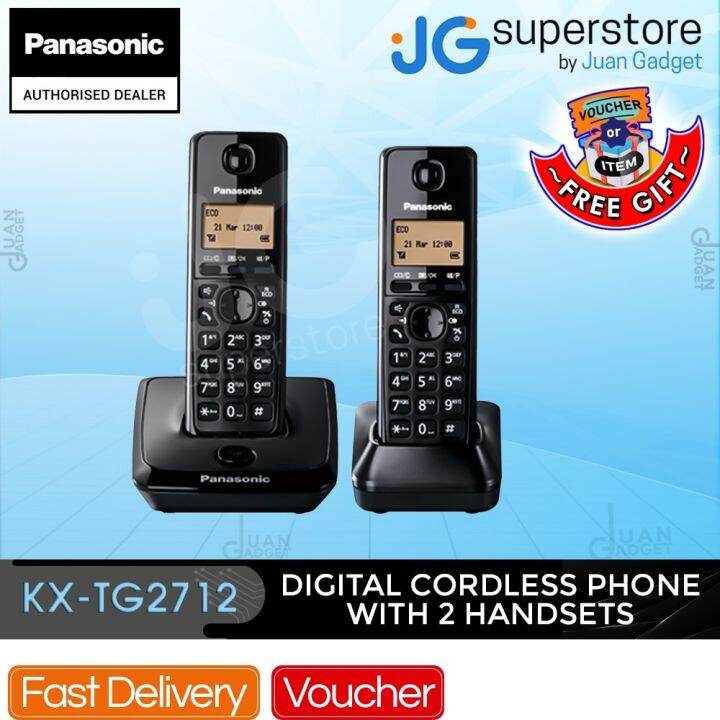 Panasonic KXTG2712 Wireless Cordless Telephone Landline with One Touch