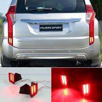 2Pcs Reflector For Mitsubishi Montero Pajero Sport 2015 2016 2017 2018 Car LED Rear Fog Lamp Bumper Light Brake Light