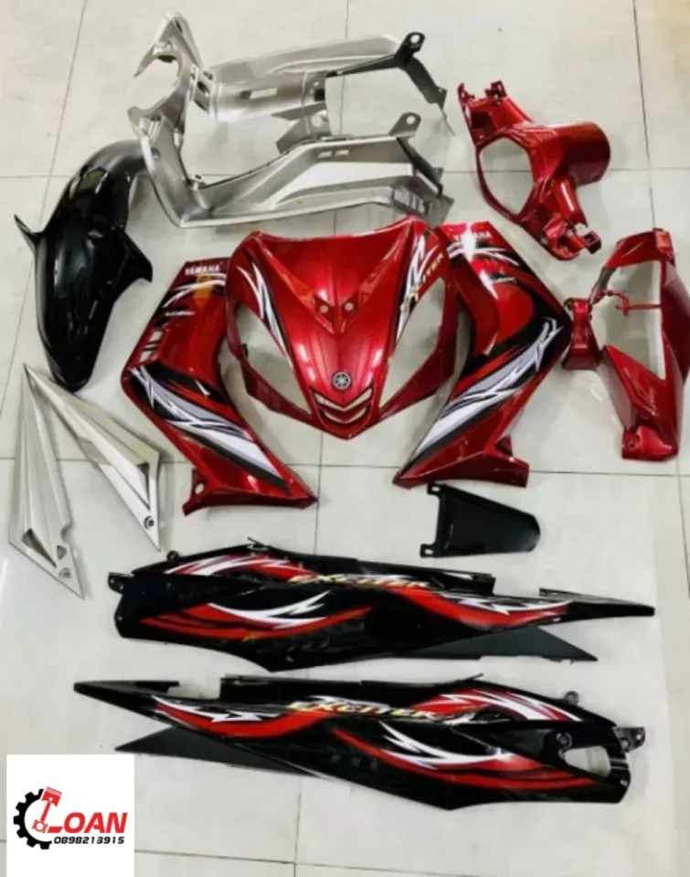 Dàn áo exciter 2010 màu đỏ hàng zin chính hãng Yamaha _ shop phụ tùng honda  | Lazada.vn