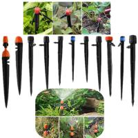 Orchard Fruit Tree Drop Head Micro Sprinkler On Stake 360 Degrees Adjustable Atomizing Spray Irrigation Garden Drip Irrigation Watering Systems  Garde