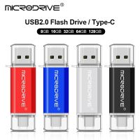 Shirelle USB 2.0อุปกรณ์เสริมอิเล็กทรอนิกส์} TYPE C OTG USB แฟลชไดรฟ์2 In 1หน่วยความจำไดร์ฟปากกา64GB ความเร็วสูง128GB สำหรับโทรศัพท์แอนดรอยด์ความจุ16GB แฟลชไดร์ฟ