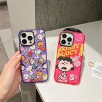 เคสโทรศัพท์ Snoopy Lucy Bling เคสกากเพชรสำหรับ iPhone 14 13 12 11 Pro Max เคส TPU แบบนิ่มประกายระยิบระยับเคสสำหรับเด็กผู้หญิงหลังซิลิโคนป้องกัน