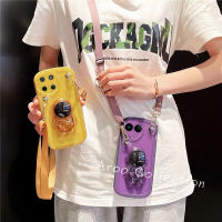 Phone Case เคส Realme11 4G 5G Realme11Pro + Realme C51 C53 C55 NFC C30 C33 C35 สีโปร่งแสงสำหรับนักบินอวกาศขาตั้ง Realme 11 Pro Plus 4G 5G เคสป้องกันเลนส์แบบนิ่มพร้อมสายคล้อง2023