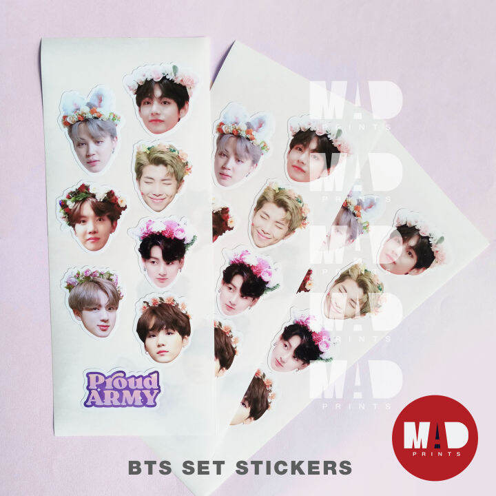 BTS Members Set Sticker - Laminated Waterproof Vinyl Stickers | Lazada PH