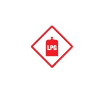 2ชิ้นสติกเกอร์ติดรถแบบสร้างสรรค์ LPG Danger Decal PVC ขนาด7ซม. * 7ซม.