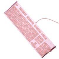 Girly Pink Gaming Mechanical Wired Keyboard 104-Key White Backlight is Suitable USB Wired Gamer Keyboard