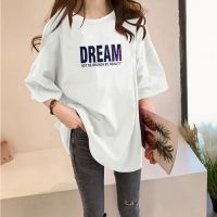 [AMYGO] 2023 M-5XL Loose Tshirt Woman Plus Size Baju T shirt Perempuan Lengan Pendek T-shirt Women Murah Wanita Clothes