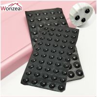 Door Stops Black Self Adhesive Silicone Rubber Pads Cabinet Bumpers Catches Damper Buffer Cushion Furniture Hardware 3M Decorative Door Stops