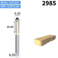 Huhao ดอกกัดสำหรับตัด1ชิ้นสำหรับไม้1/4 "1/2" ก้านเครื่องตัดแต่งล้างพร้อมแบริ่งเครื่องมืองานไม้เครื่องตัดเครื่องมือบด