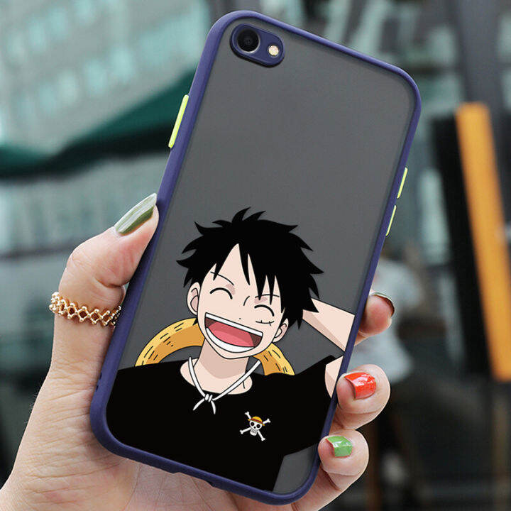 เคสoppo-a83-สวยๆ-การ์ตูน-luffy-ultra-thin-skin-รู้สึก-frosted-เลนส์ใสกล้องฟิล์มป้องกัน-ฝาหลังแบบแข็ง-ขอบซิลิโคนอ่อนนุ่ม-เต็มปก