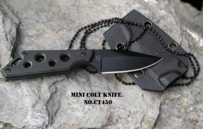 มีดห้อยพกพา EDC MINI COLT KNIFE ใบมีดรมดำ พร้อมซอง KYDEX ขนาด 5.5 นิ้ว จิ๋วดุดัน
