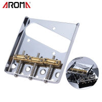 [okoogee]3 Copper Saddle Ashtray Bridge Tailpiece Chrome Plated for Telecaster TELE Electric Guitar Replacement Part with Screws Wrench