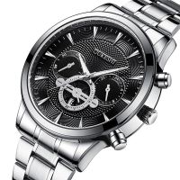 automatic movement trendy mens watch high-end waterproof calendar luminous non-mechanical quartz round