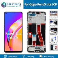 6.43 "จอแสดงผลเดิมสำหรับ OPPO Reno5 Lite CPH2205จอแอลซีดีหน้าจอสัมผัสเปลี่ยนหน้าจอ Digitizer สมัชชาสำหรับ OPPO Reno 5 Lite จอแอลซีดี