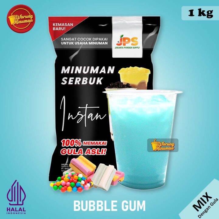 Bubuk Minuman 1 Kg Rasa Bubble Gum - MIX Tercampur Gula - JPS Powder ...