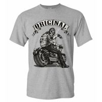 Original Skull Mens Tshirt Print Funny Ride Travel T Shirts For Men Large Size Loose Fashion Biker T Shirt Top Tee Man Camiseta