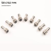 1set GX16 Nut type Male Female Electrical connector 2/3/4/5/6/7/8/9/10 Pin 16mm Aviation Socket Plug Wire Panel Connectors