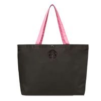 Cutiebaby】กระเป๋าเป้สะพายหลัง2023 Starbucks แบล็กชมพูชมพูคอลเลกชั่นไนลอนสีดำชมพู