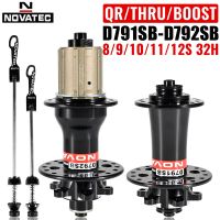 NOVATEC D792SB D791SB ที่ปิดผนึก Bea ศูนย์กลางจักรยาน QR Thru BOOST 24/28/32หลุมสำหรับ Shimano HG 8 9 10 11 12จักรยานความเร็วเอ็มทีบีดุมเบรค