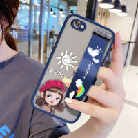 UCUC เคสโทรศัพท์เคสสำหรับ Vivo V5 Plus การ์ตูนหมวกแดงเด็กหญิง S (สายรัดข้อมือ) กันกระแทก Frosted ฝาหลังเลนส์ฝาครอบโทรศัพท์ป้องกันกรณี Vivo V5 +