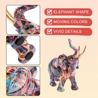 Nordic Painting Graffiti Elephant Sculpture Figurine Colorful Art Elephant Statue Resin Animal Statue Decor