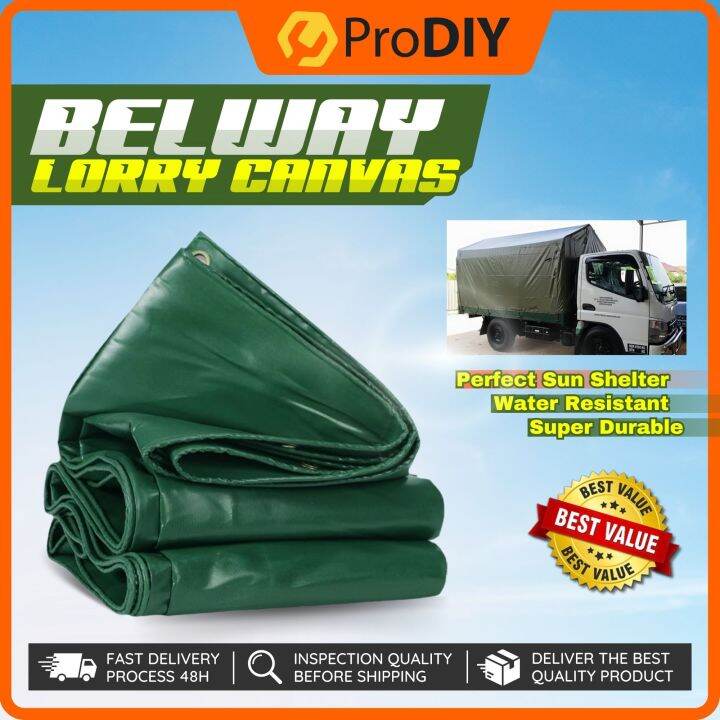 12ft x 15ft BELWAY Heavy Duty Canvas Lorry Canopy Sidewall Extension