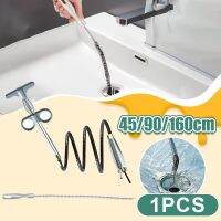 【LZ】♘♟  Sewer Pipe Unblocker Brush Ferramenta de dragagem do cabelo do banheiro Sink Cleaning Tools Snake Spring Kitchen Sink 45 90 160cm