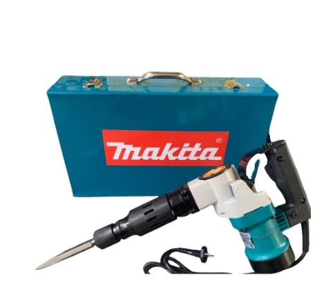 เครื่องสกัดไฟฟ้า-สว่านสกัดไฟฟ้า-makita-รุ่น-hm0810t-ขนาดกลาง-พร้อมกล่องเหล็ก