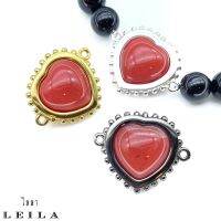 Leila Amulets สีผึ้ง มายาศาสตร์ รูปหัวใจ ห่วงข้าง(พร้อมกำไลหินฟรีตามรูป)