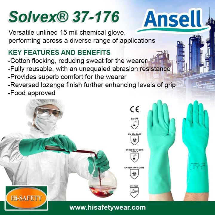 ANSELL SOLVEX 37176 CHEMICAL RESISTANT GLOVES Lazada PH