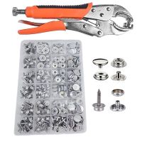 Snap Fastener Kit Adjustable Pliers for Snap Buttons,Snap Fastener Tool Kit with Snap Button Set for Canvas,Boat Covers