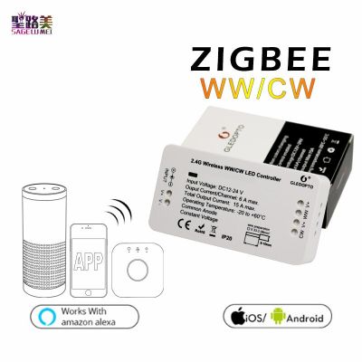 【Worth-Buy】 Dc12v-24โวลต์สะพาน Zigbee ตัวควบคุมไฟ Led Zll สีขาว/สีขาวอบอุ่นควบคุมแอปโทรศัพท์สำหรับ5050เทป Led