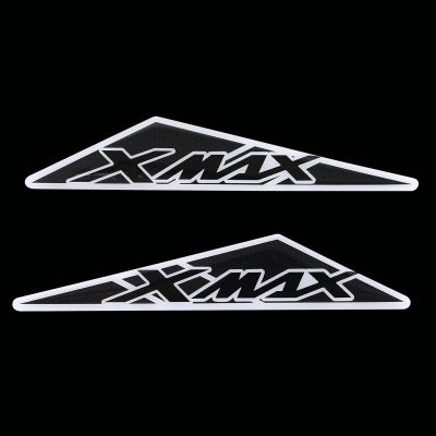 แผ่นเจลสัญลักษณ์บนกันชน3D 2ชิ้นสติกเกอร์สติกเกอร์โลหะโลโก้ BMW สำหรับยามาฮ่า X-MAX XMAX 125 250 400รูปลอกตกแต่งรถจักรยานยนต์