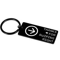 Thanks for Swiping Right Key Chain Gifts for Men Women Couple Funny Birthday Valentines Day Gifts for Him Her Boyfriend Husband